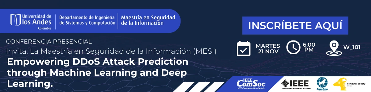 Banner donde se encuentra información sobre la conferencia presencial.